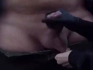 65 She Publicly Handjob to a Guy