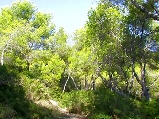 Redhead girl fucked in a forest