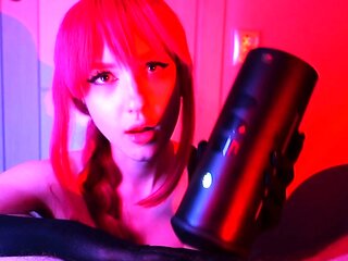 Wigged Babe Gives POV Blowjob Like a Pro