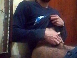 Masturbation in the hallway