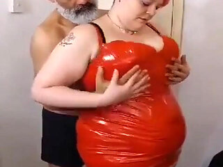 Big Busty Lady in Red