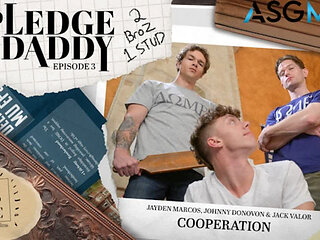 Muscle Hunks DP Twink into Frat Submission