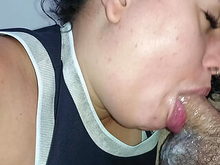 CREAMPIE IN THIS BITCH'S DEEP, THIRSTY THROAT