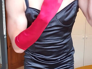 Indulging with my satin fetish, do I have you on edge?