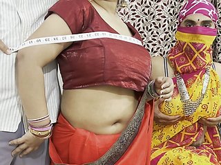(Desi Tailor) Seduces Two Lady Customers in Shop and Fu...