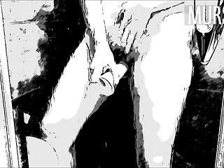 Cartoon  girl with dildo in shower...