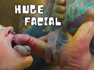 Dreadlock Goth Girl Anal Gape and Facial with BWC in High Heels