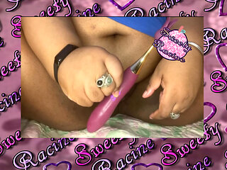 Ebony SSBBW Pleases Dark Pussy with Clit Vibe