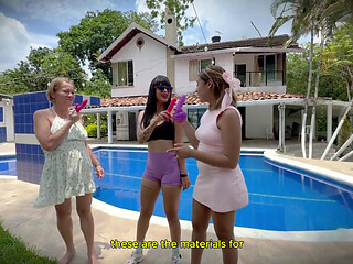 Our Stepmother Teaches Us How to Win the Squirt Contest for a Million Dollars.