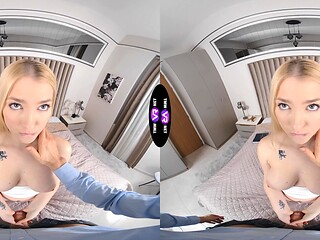 Virtual Angel Ayyla's perky naturals get a steamy POV handie in HD