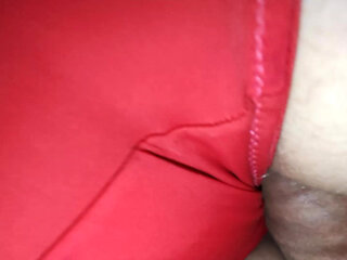 Fuck her in red panties then creampie her