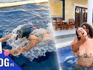 They Try the Pool Their Own Way - Hard Fuck in the Pool - Full French Scene V...