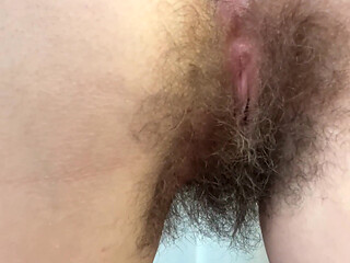 Hairy Pussy Squats