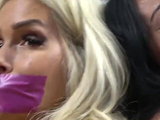 Mila and Sassy: Bound Back to Back in a Thrilling Tape-bound Escape Challenge! (fullhd)