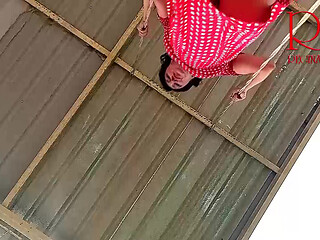 Beutiful lady swinging without panties on a swing outdoors. Slow motion 127 3
