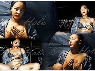 Chindo Horny Colmek Diluar Tenda Saat Camping - Asian Girl Masturbates In Camping Tent