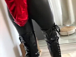 Dressed in latex walking part 1