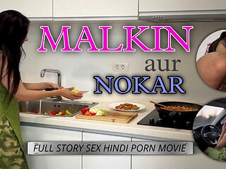 INDIAN HOUSE MALKIN FUCKED BY NOKAR RAMU IN HER TIGHT PUSSY