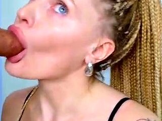 Amateur teen blowjob and cumshot from a guy