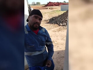 Before Heading Home, the Worker Gets a Quickie at the Construction Site.