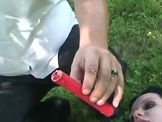 Humiliating candle dripping on ass