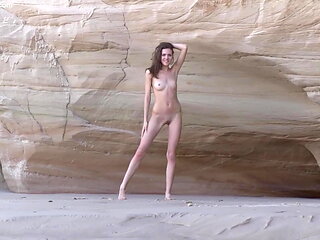 Teen on rocks