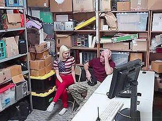 Blonde teen 18+ Fucked By A Mall Cop In Front Of Her Boyfriend