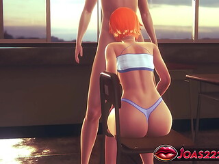 Gwen Tennyson Gloryhole Blowjob - Big Tits &amp_ Ass Redhead Takes Massive Cumshot in 3D Hentai