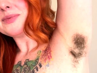Redhead Nerdy Teen With hairy pussy Masturbating