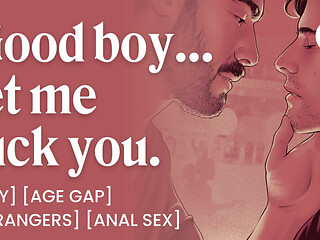 ASMR Audio Porn: Older Dom Fucks a Gay Virgin for the First Time - Strangers, Gay Blowjob & Anal  - Erotic Audio Roleplay for Me