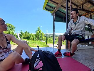 Outdoors, freak, natural tits