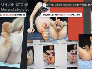 EDGEWORTH JOHNSTONE Red toenails of a man. Toe fetish o...