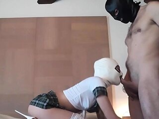 Latina MILF in Cosplay Lingerie Deepthroats Big Cock Roughly
