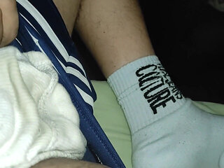 Sock Are Wet and Smelly, Dj-bro Like to Piss on It and Playing Infront of the Mirror