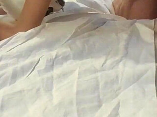 She's bound on a bed, throated and pussyfucked by a big cock with no mercy