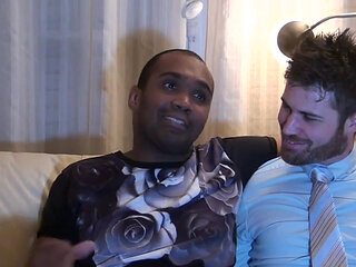 Sexy ebony fucked by his friend for fun casting