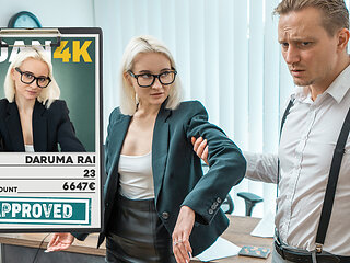 LOAN4K. Slutty Daruma Rai is starting her business with hard anal fuck with a loan manager