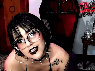 Goth Girl Slut Fuck Big Black Toy