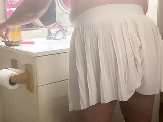 Blonde MILF Sallylittle75 Takes Big Cock Anal in Bathroom