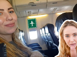 Airplane! Sucking Dick and Masturbating