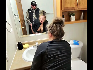 Sneaky Fuck with Horny Girl in Bathroom