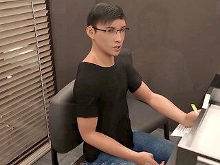 Awkward youthful moments with MissKitty2K in the office