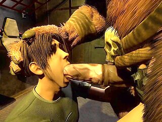 Gay monster, gay femboy, anal