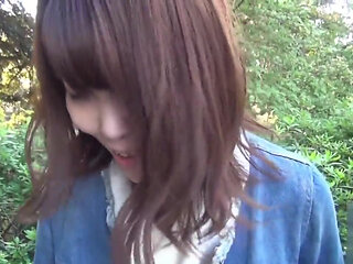 Slutty Asians. Shy masturbation in the car