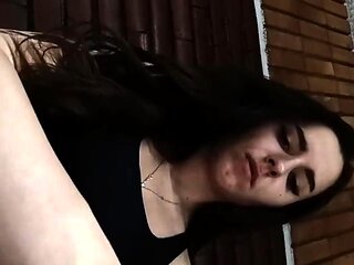Busty brunette solo masturbation