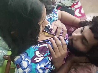 Horny Desi Couple Kiss And Press Boobs Passionately