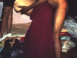 desi couple hot romance in saree