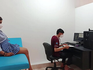 Perverted doctor fucks pussy of horny 18 year old teenager
