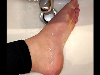 Piss and cum on my feet
