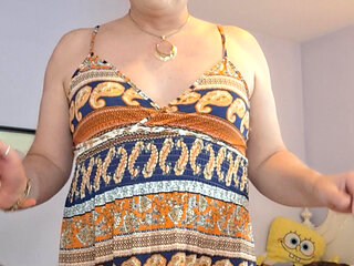 Granny cougar Vicki's wet thong!